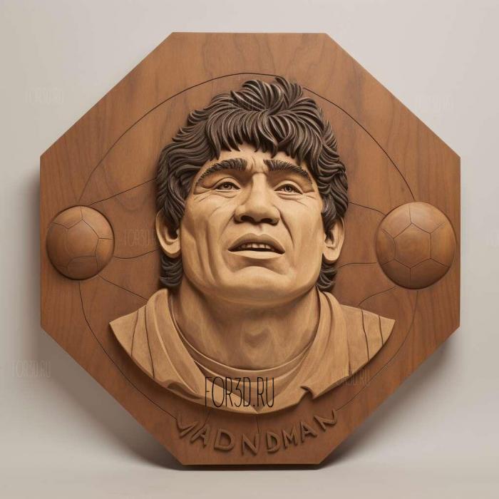 Maradona 1 stl model for CNC